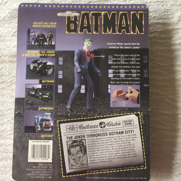 1989 JOKER Figure MOC from 1988 BATMAN Orig. MOVIE. Joker’s ORCHID SHOOTS WATER! - Picture 2 of 6